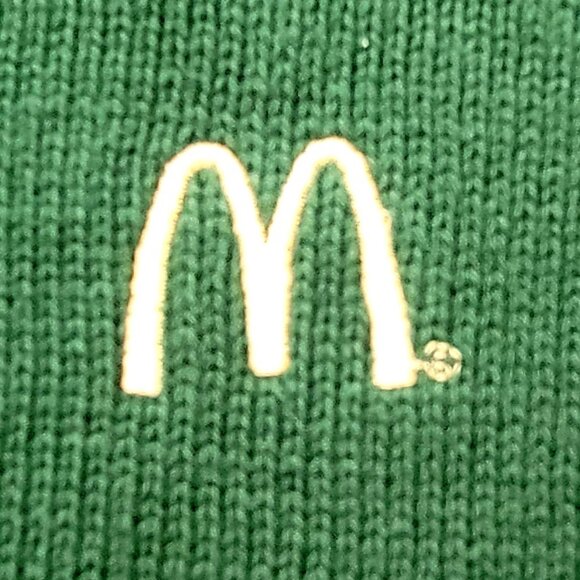 Vintage McDonald’s Crew Neck Sweater XXXL Green Cotton Logo USA Andrew Rohan NEW - Picture 4 of 12